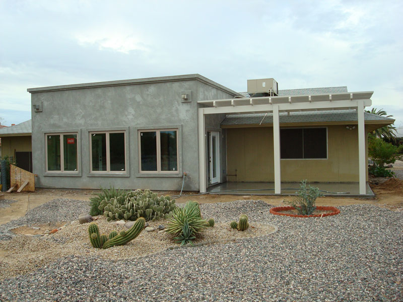 Family room addition and lattice patio roof cover. Sun City Arizona
